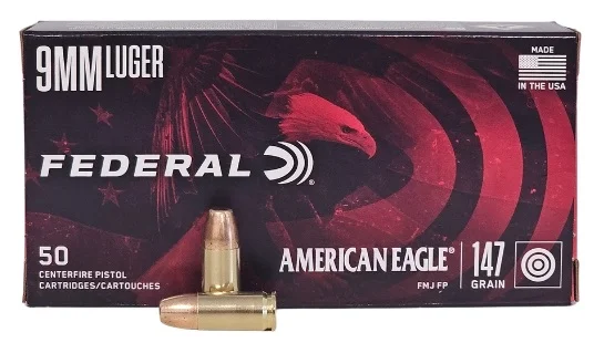 Municion Federal 9mm  147gr FMJFP