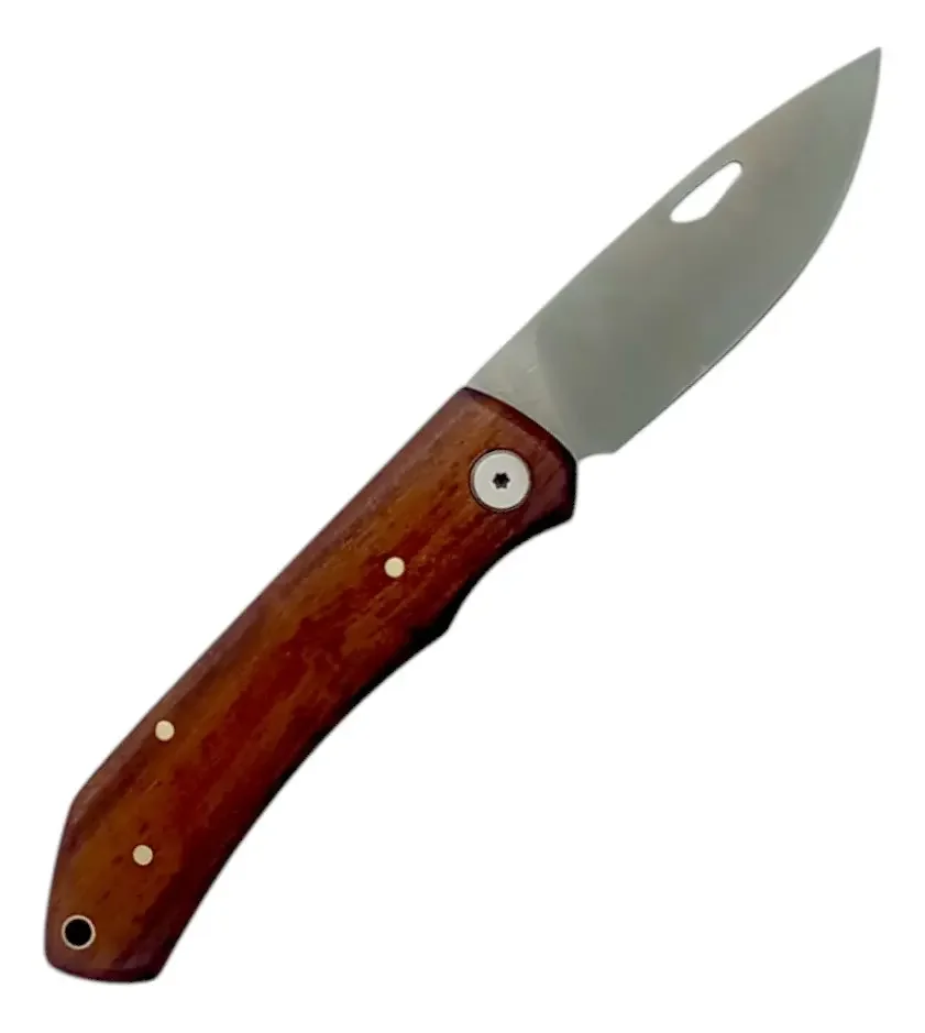 Navaja Camping  NAV-3-1 Acero Inoxidable Hoja Liso Mango Madera