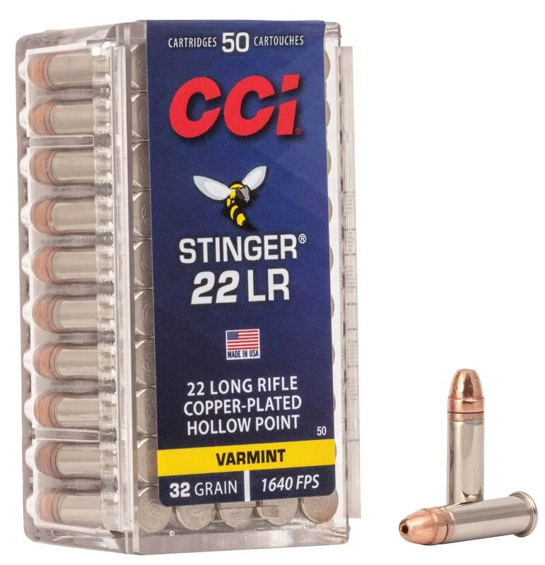 Municion CCI Stinger, 22 LR, 32 Grain