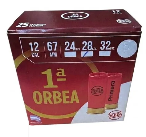 Cartuchos Orbea 12/70  24-28gr #1, 3, 5, 7