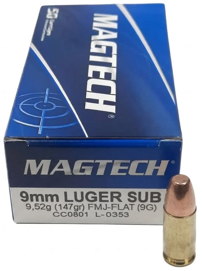 Municion 9mm  147gr FMJ-FLAT