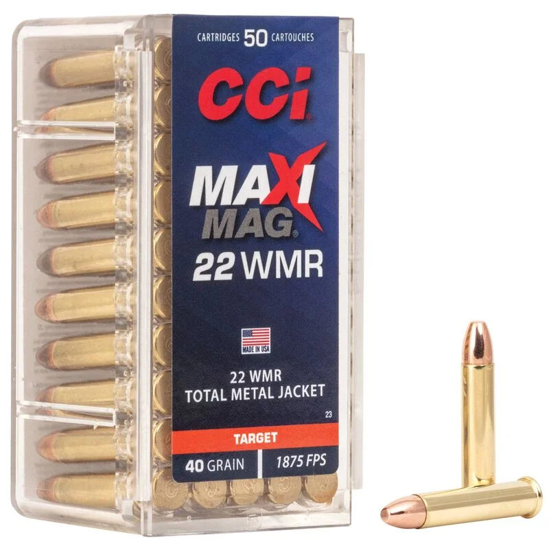 Municion CCI Maxi-Mag TMJ, 22 WMR, 40 Grain