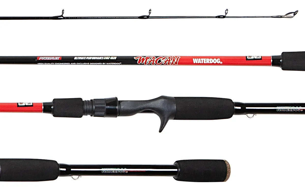 Caña Waterdog Macan 2.10m 15-30lb 2 Tramos Baitcasting Negro