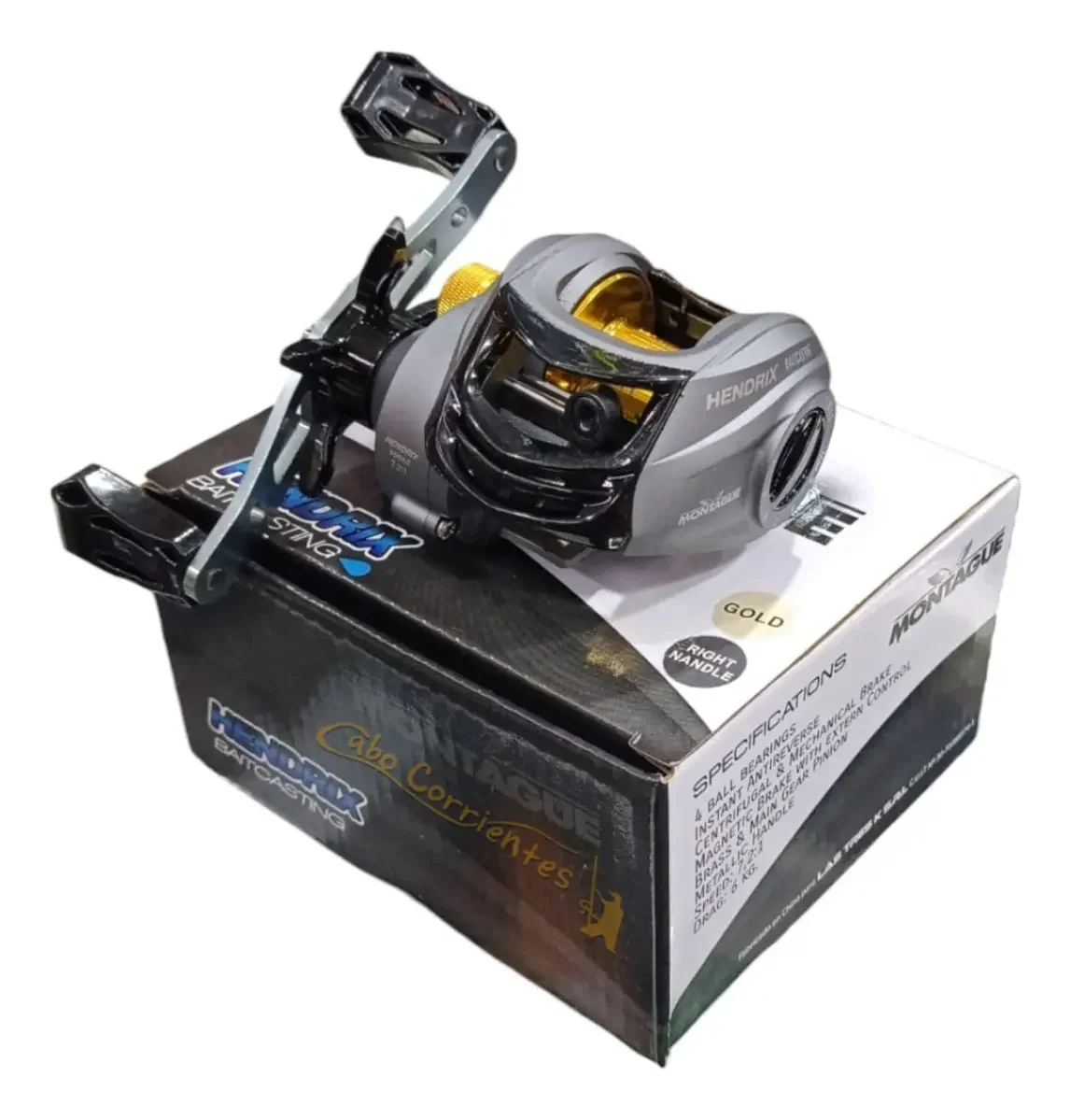 Reel Baitcast Huevito  Hendrix 4 Rulemanes