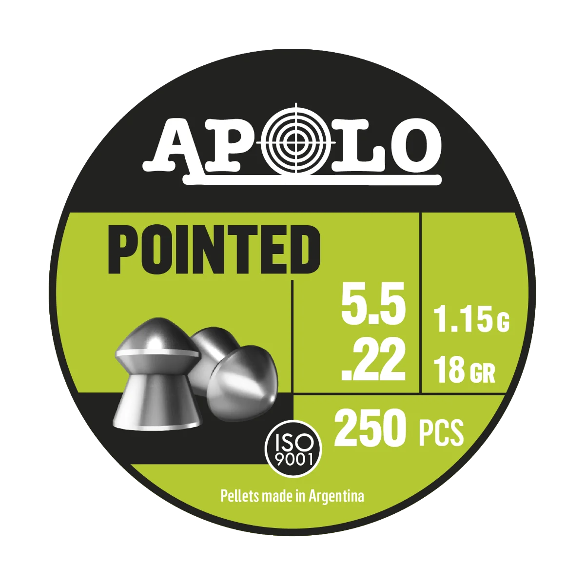 Balines Apolo PREMIUM - Pointed lata 5,5x250