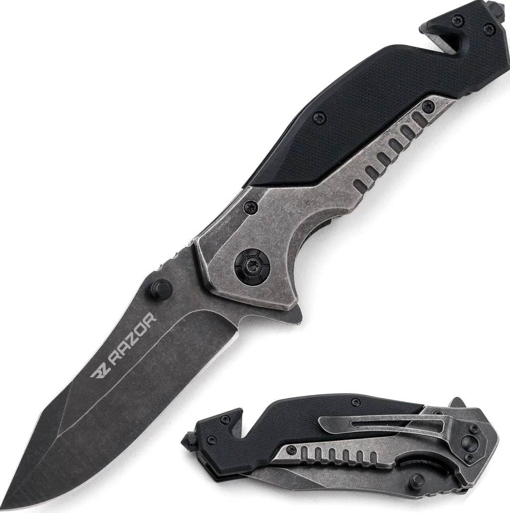 Navaja Táctica de Rescate STONEWASH