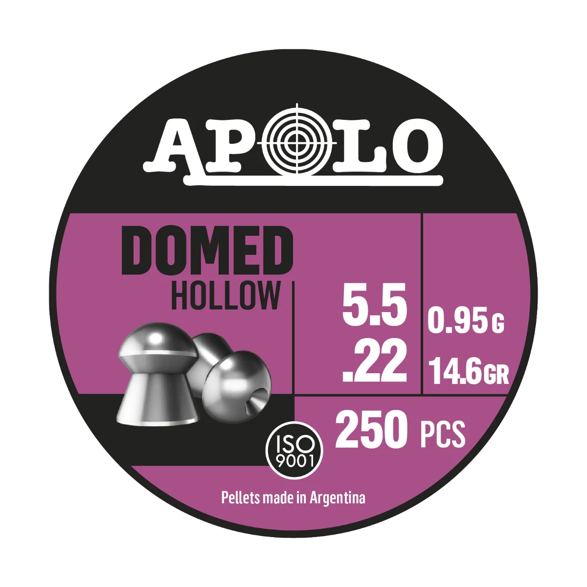 Balines Apolo PREMIUM - Domed Hollow lata 5,5x250