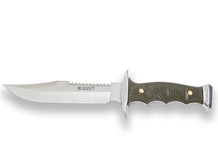 Cuchillo De Monte Con Cachas De Zamak-Abs Y Hoja De 17 Cm. Funda De Camuflaje CF91