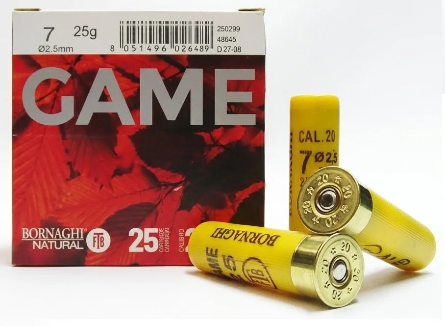 Cartuchos Bornaghi 20/70 25gr