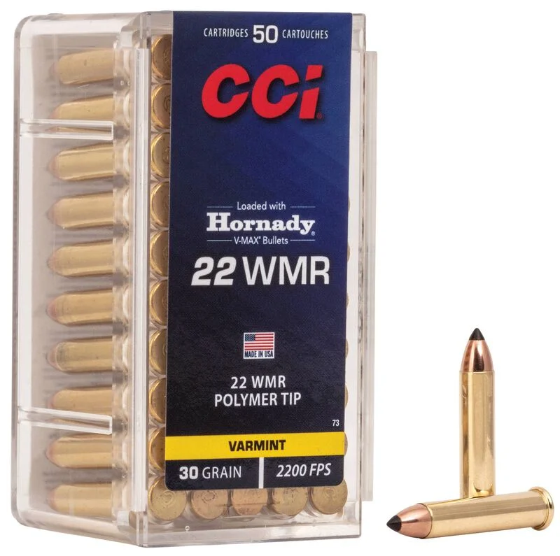 Municion CCI V-Max, 22 WMR, 30 Grain