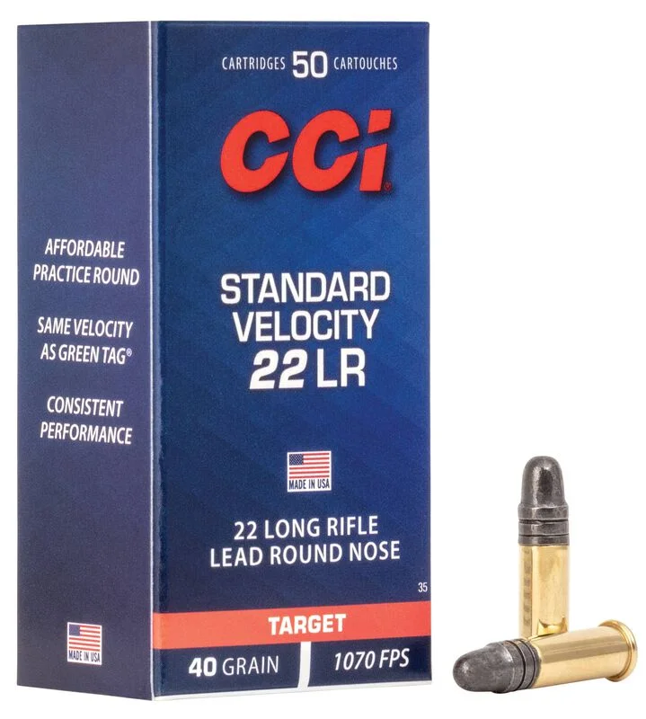 Municion CCI Standard Velocity, 22 LR, 40 Grain