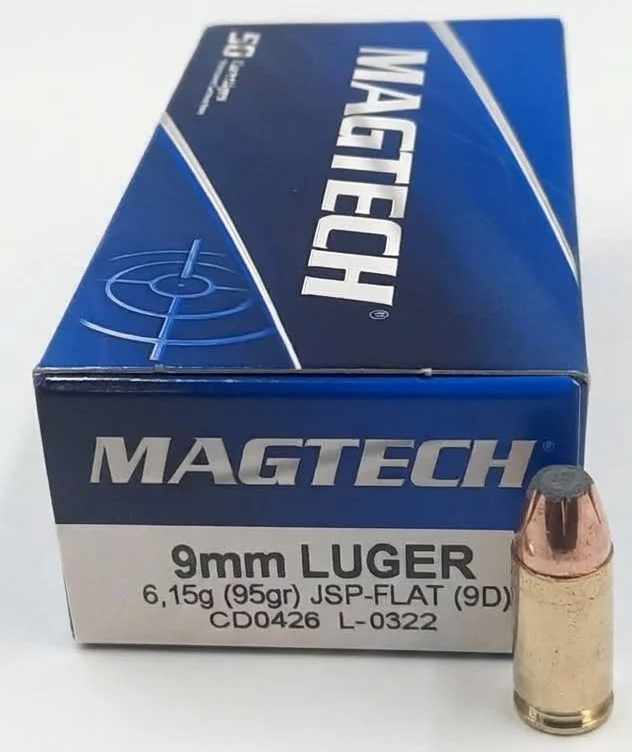 Municion 9mm 95gr  JSP-Flat