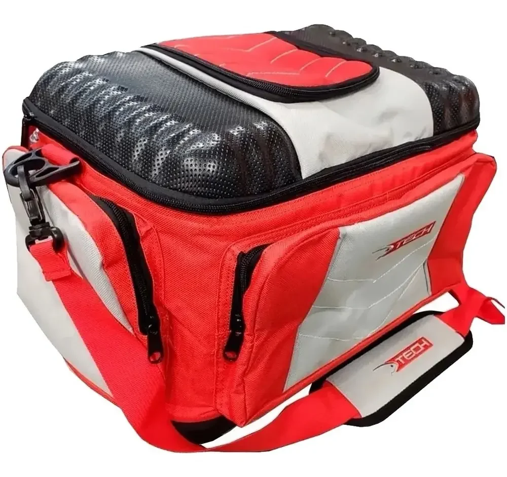 Bolso Pesca  Pro Guide 37x24x26 cm Tapa Rígida Rojo