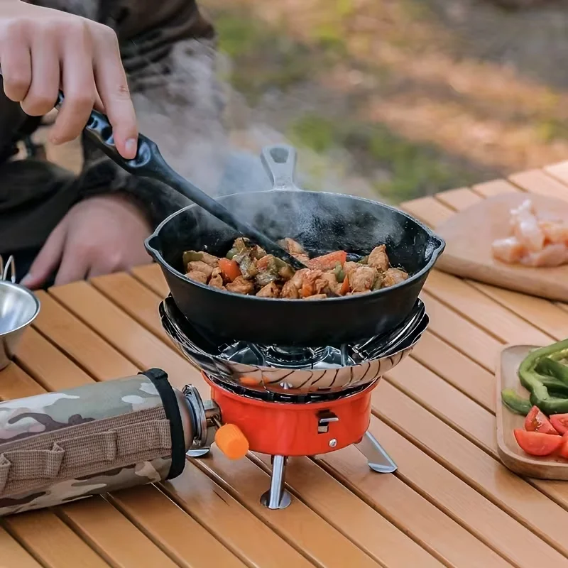 Anafe Calentador Plegable Portatil Camping Rompe Viento