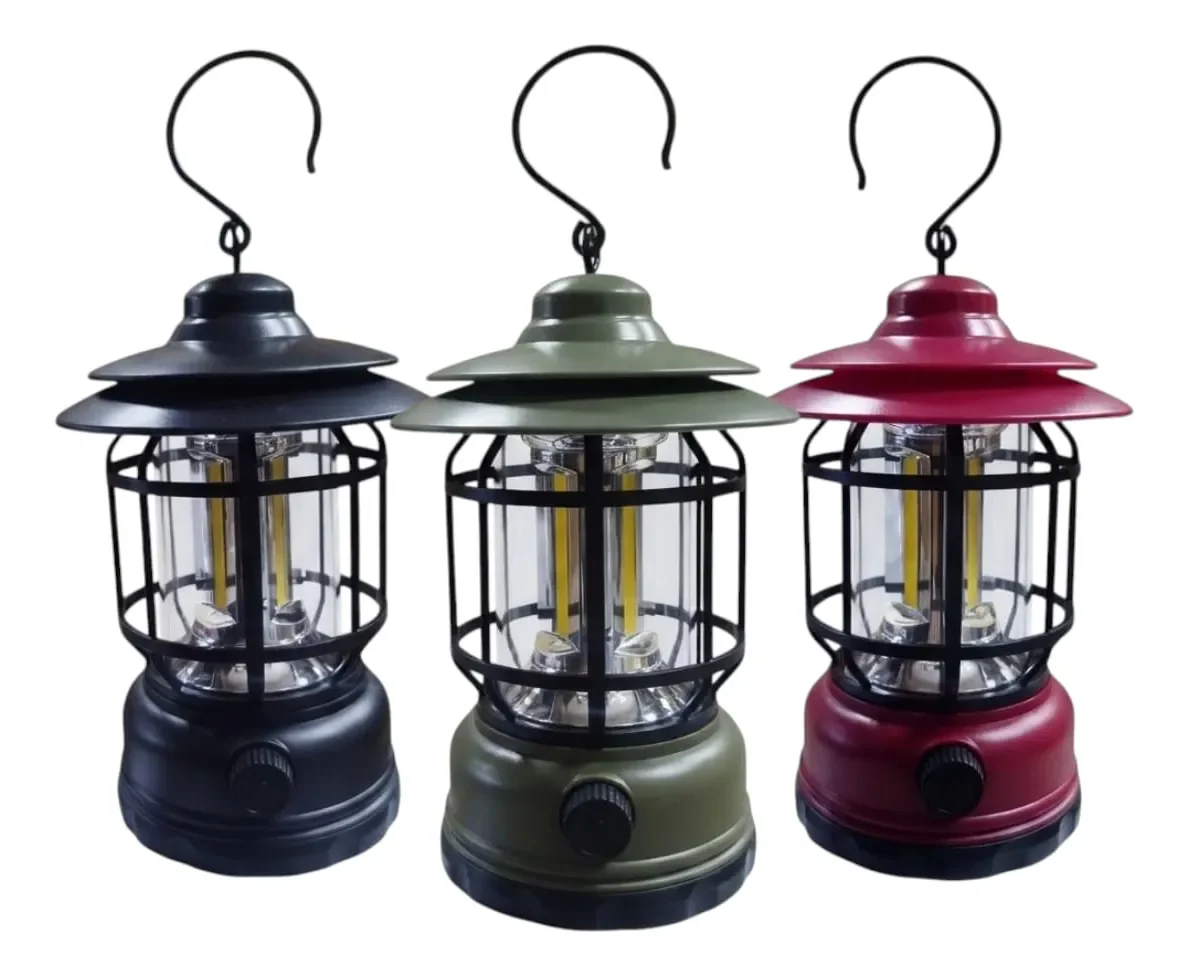 Lámpara De Camping Led Recargable Regulador Usb Luz Calida