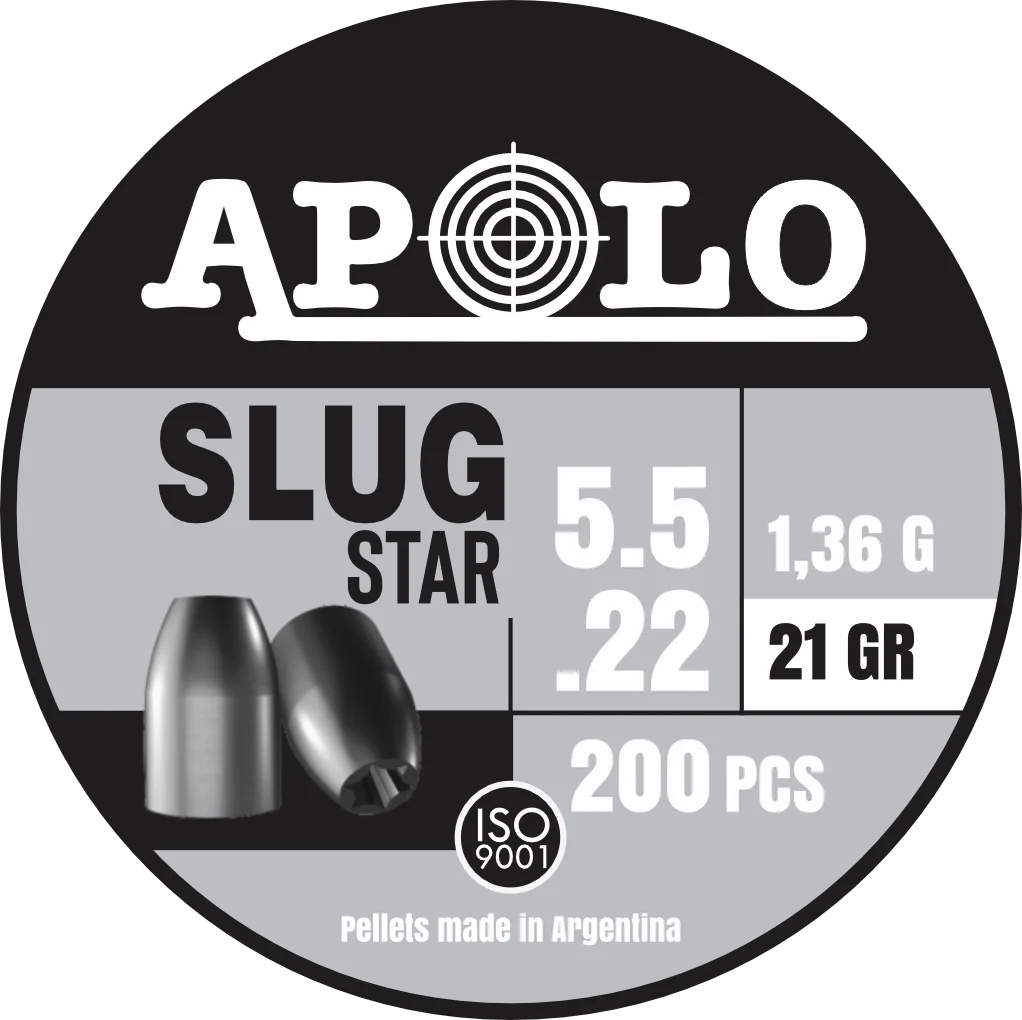 Balines Apolo PREMIUM - Slug star cal 5,5 1,36gr - 21grains