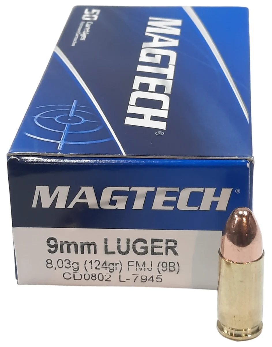Municion 9mm  124gr FMJ